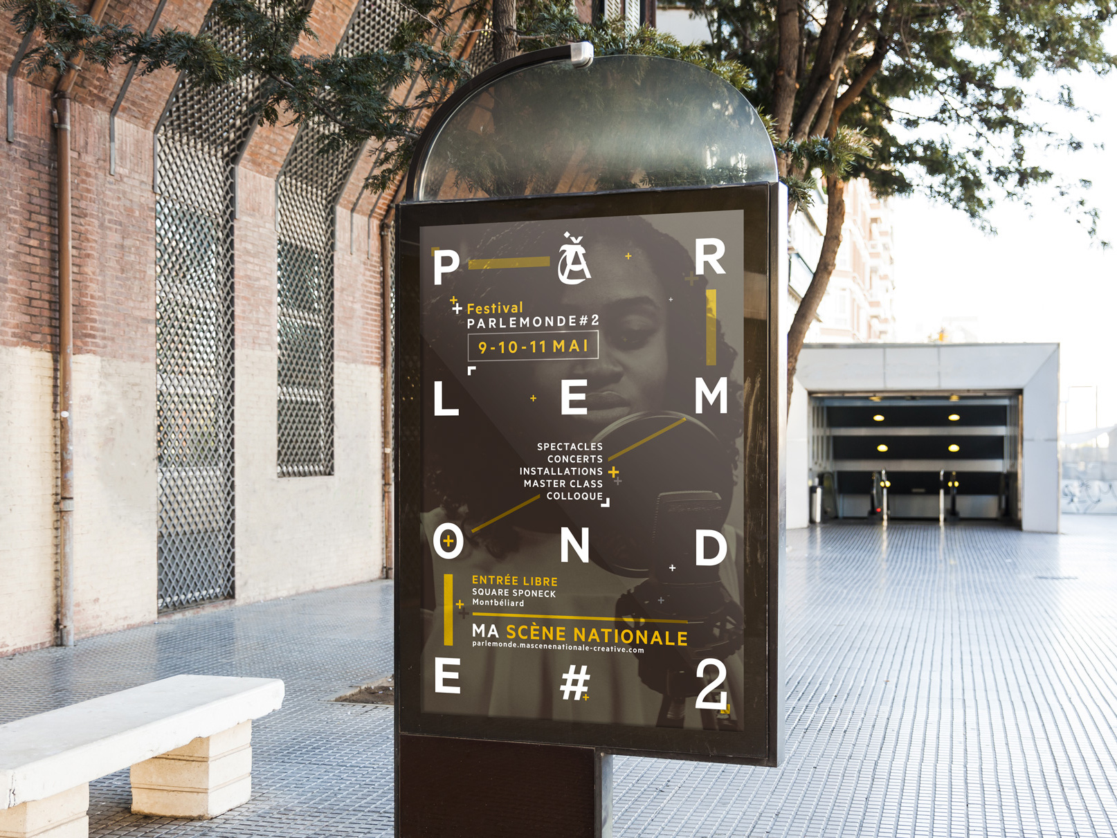 Parlemonde 2 — affiche grand format : titre multilingue et palette structurée